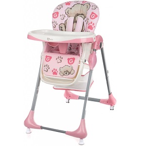 Jídelní židlička Melisa od G-mini v růžovém provedení