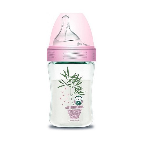 Protikoliková lahev Canpol Babies Haberman Sova 1/098 pink 260 ml