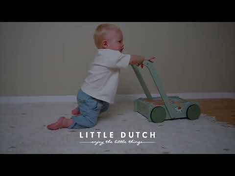 Little Dutch Vozíček s kostkami dřevěný Farma